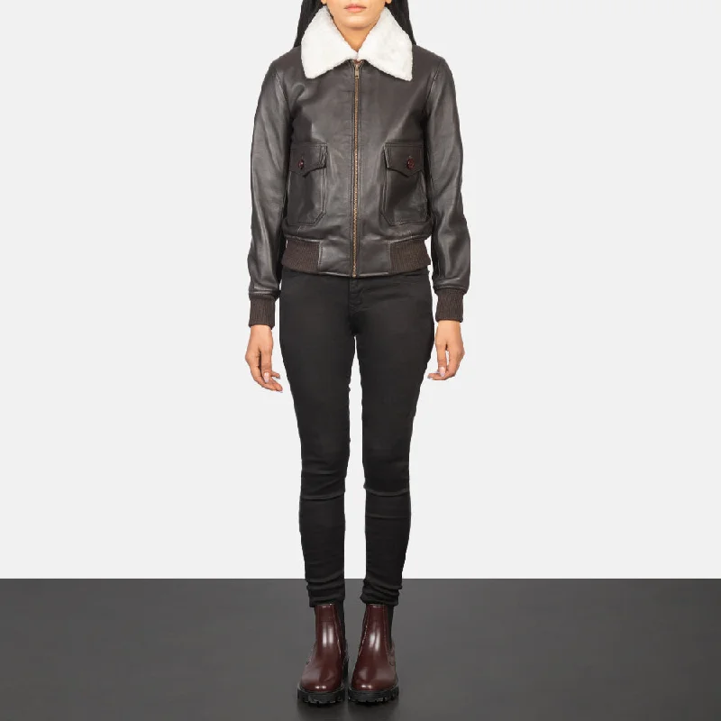 Stella G-1 Brown Leather Bomber Jacket