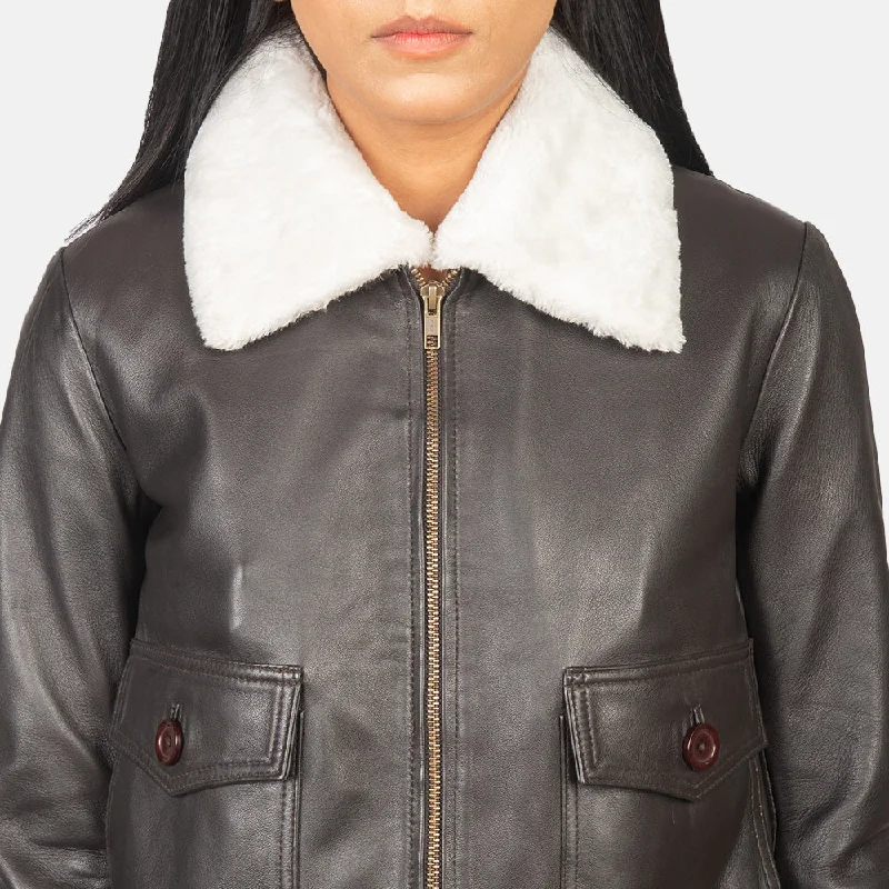 Stella G-1 Brown Leather Bomber Jacket