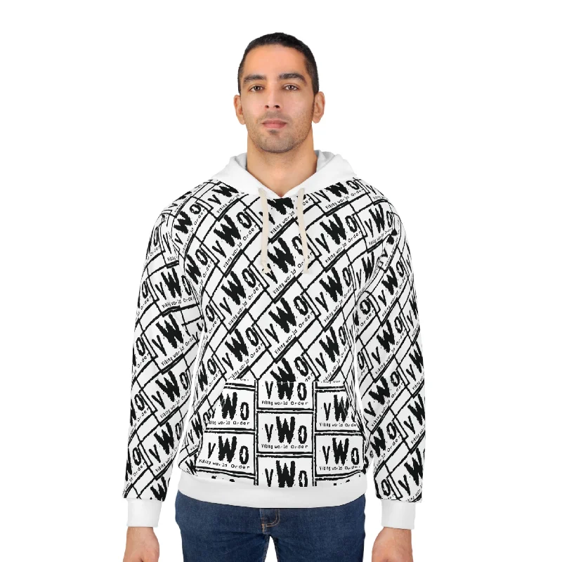 Unisex Pullover Hoodie - White/Black - VWO (Framed)