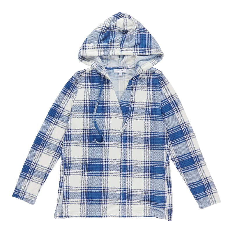 mySTYLE Women's Hooded Plaid Top